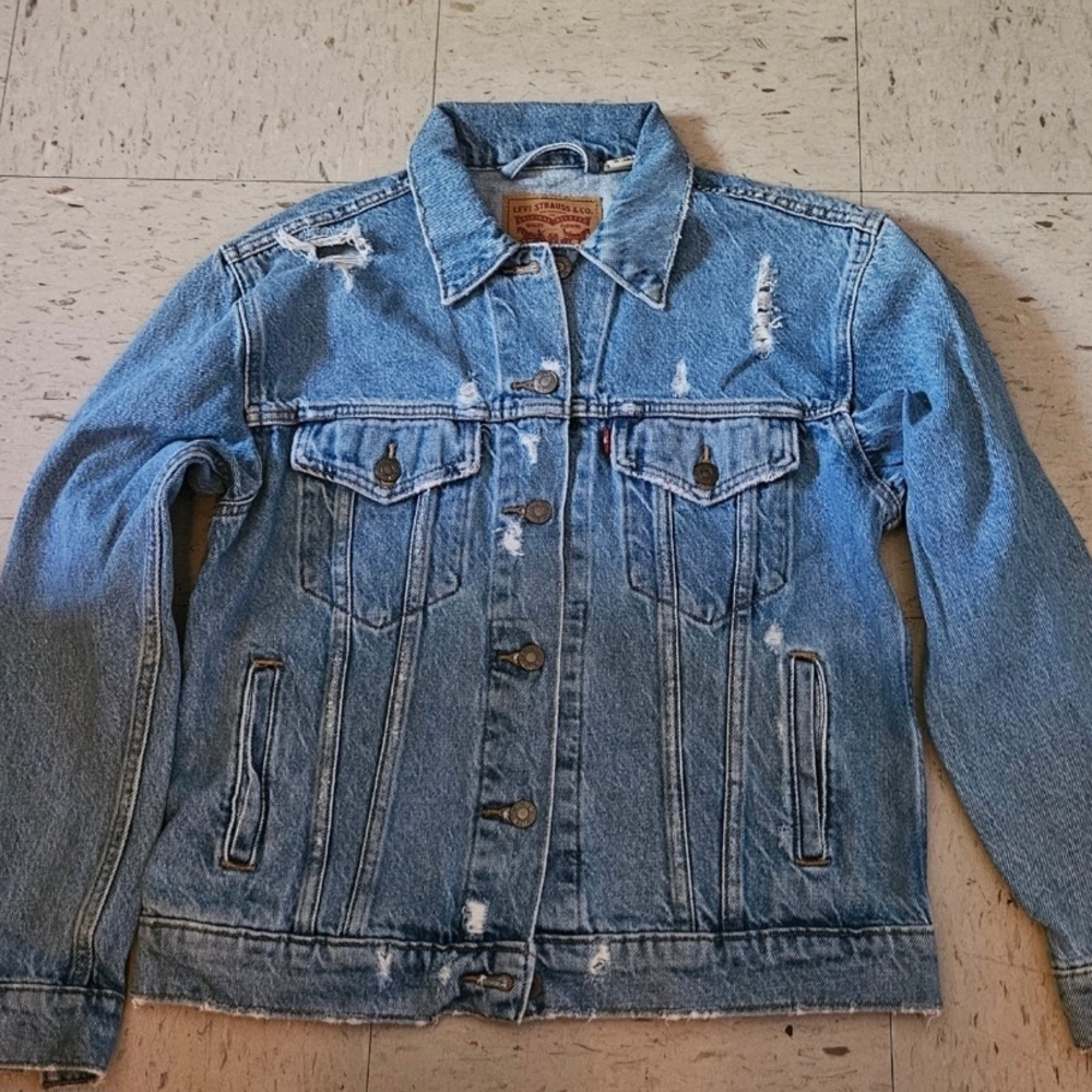 Levi's Distressed Light Blue Denim Jacket